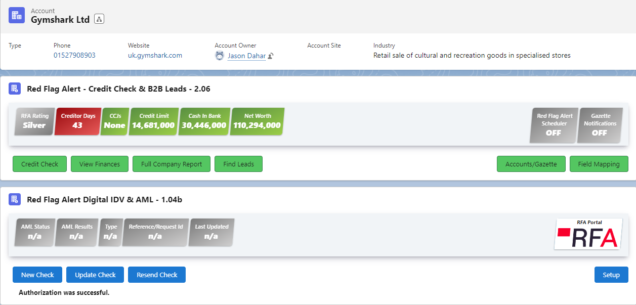 salesforce example