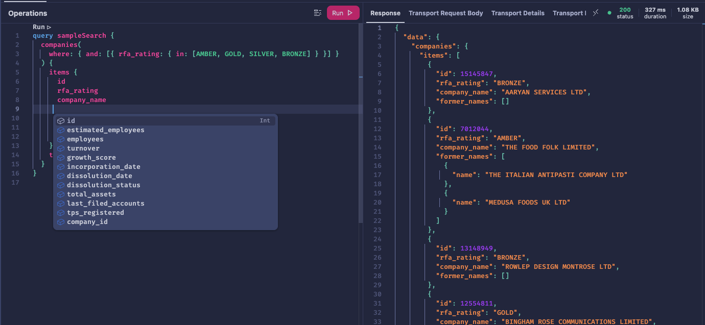 sampleGraphQLQuery